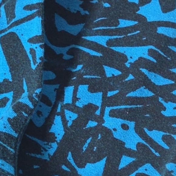 "I WANT MY ZUMBA" CROPPED HAREM "SPICY" DANCE PANTS SMALL BLUE BLACK GRAFFITI - Picture 8 of 10